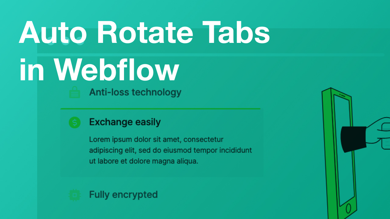 Auto Rotate Tabs In Webflow Webflow Video